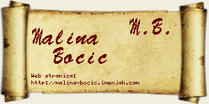 Malina Bocić vizit kartica